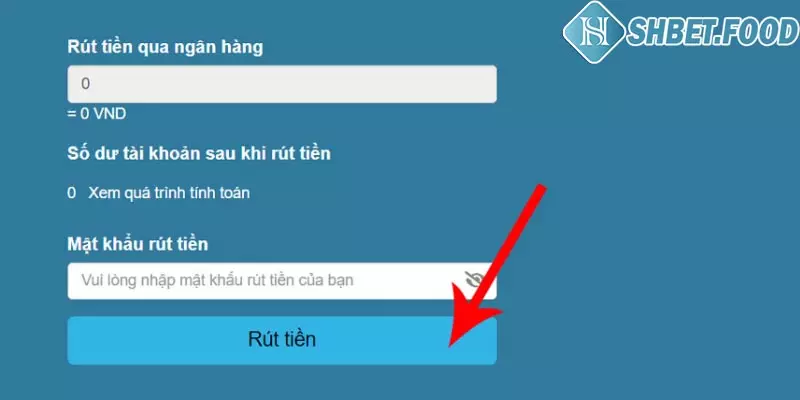 Rút tiền Shbet